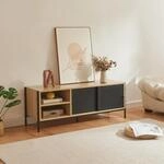 [en.casa] TV Schrank Tysnes Lowboard mit 2 Schiebet&uuml;ren Fernsehtisch mit