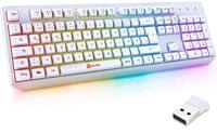 KLIM Chroma Wireless Gaming Tastatur Kabellos QWERTZ DE &ndash; RGB Beleuchtet, Leise &