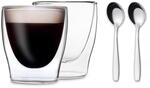 DUOS&reg; Espressotassen Set 2x 80ml + 2x L&ouml;ffel - Espresso Gl&auml;ser, Espresso...