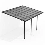Juskys&reg; Terrassen&uuml;berdachung Borneo 4x3 m &mdash; Sonnenschutz aus Aluminium mit