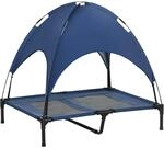 PawHut Erh&ouml;htes Hundebett mit Baldachin, Haustierbett, Hundeliege Outdoor mit...