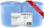 2 x blaue saugstarke Papierrolle, 1000 Blatt, 22x36 cm | 2-lagige perforierte