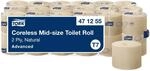 Tork Sleeveless Toilet Paper Natural T7, Advanced Quality, Midi, 2-Ply, 36 &times;...