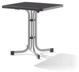 Sieger 231/A Boulevard-Klapptisch mit mecalit-Pro-Platte 70 x 70 cm, Stahlrohrgestell
