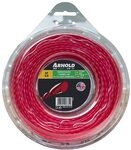 ARNOLD 1082-U4-2435 Trimmerfaden AF 3,6, 2,4mm x 35m, rot, rund, gedreht