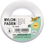 folia 12950 - Nylonfaden auf Spule, ca. 0,5 mm x 100 m, Transparent, Tragkraft 7,5