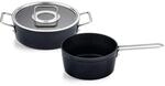 Fissler Adamant/Aluminium-Kochtopfset, 2-teilig, T&ouml;pfe-beschichtet mit Glasdeckel,