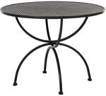MBM 156137 Tisch Romeo, Durchmesser 100 x 73 cm, Eisengestell Plattenfarbe marone