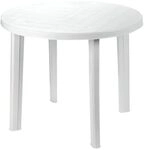 Tisch Kunststoff Tondo&Oslash;90x72cm wei&szlig;, 431030