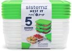 Sistema Nest IT Frischhaltedosen Meal Prep Boxen | 870 ml luftdichte Vorratsdosen mit
