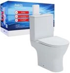 sanicomfort Stand-WC Kombination Paros sp&uuml;lrandlos, inkl. WC-Sitz und...