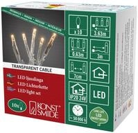 Konstsmide Micro LED Lichterkette, verschwei&szlig;t, 10 bernsteinfarbene Dioden, 24V