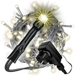 Nipach GmbH 200 LED warm wei&szlig; Lichterkette mit Trafo + Timer gr&uuml;nes Kabel