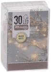 Spetebo LED Lichterkette warm wei&szlig; mit Timer - 3 m L&auml;nge mit 30 LED -...