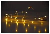 Spetebo LED Micro Lichterkette 200 cm - 40 LED warmwei&szlig; - Draht Lichterkette...