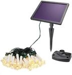 Esotec Solar Weihnachtsbaum Lichterkette 20 LED Kerzen, LED-Kette 10m +3m Kabel,
