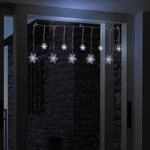 Mojawo Lichtervorhang Schneeflocke Lichterkette Weihnachten Beleuchtung 10 LEDs