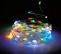 Draht Lichterkette 160 LED mit Timer und 8 Funktionen 795 cm - bunt/multi -...