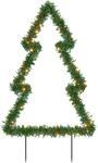 vidaXL Weihnachtsbaum, Beleuchtet Christbaum mit Erdspie&szlig;en 80 LEDs,...