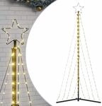 vidaXL LED Weihnachtsbaum, Beleuchtet Tannenbaum 8 Lichteffekte, Christbaum