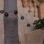 MARELIDA LED Solar Lichterkette Feuerball 8 Kugeln mit Flammeneffekt...