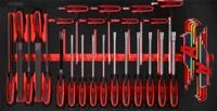 KS Tools 813.0042 Schraubendreher- / und Feilen-Satz in Schaumstoffeinlage,...