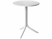 Nardi Step Tisch aus Glasfaser, Kunstharz, 61 x 61 cm, Weiß