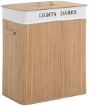 HOMCOM W&auml;schekorb W&auml;schebox W&auml;schesack mit waschbarem W&auml;schesammler mit...