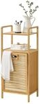 [en.casa] W&auml;scheregal Rendalen Bambus 40x30x95 cm Badregal W&auml;schesammler...