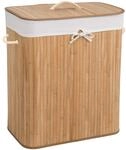 tectake&reg; Bambus W&auml;schekorb mit Deckel, W&auml;schesammler mit Deckel und...