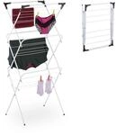 Relaxdays W&auml;schest&auml;nder, klappbar, 18 Stangen, 136x62x51 cm, innen, Metall,