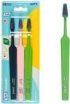 TePe Colour Zahnb&uuml;rste, Soft, Mixed Pack, 3 Stk.,sanfte Zahnb&uuml;rste mit weichen