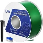 ECD Germany 50m Universal Begrenzungskabel f&uuml;r M&auml;hroboter + 200 Erdn&auml;gel + 12