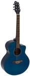 DIMAVERY STW-90 Westerngitarre, crystal blue