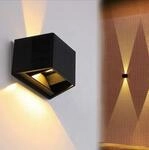 Arnusa Solarleuchte modern Wandstrahler helle Wandlampe kabellos UP Down