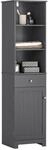 SoBuy Badezimmerschrank Badezimmer Hochschrank Schmal Badezimmerm&ouml;bel mit 3