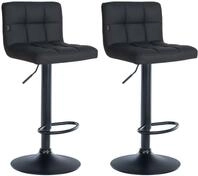 CLP 2er Set Barhocker Feni Kunstleder I H&ouml;henverstellbarer Thekenhocker Mit