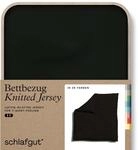 schlafgut Knitted Jersey Bettw&auml;sche 200x200 cm Bio-Baumwolle, Off-Black |...
