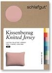 schlafgut Knitted Jersey Kissenbezug 70x90 cm Purple Mid Uni weicher Premium