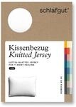 schlafgut Knitted Jersey Kissenbezug 60x80 cm Full-White Uni weicher Premium
