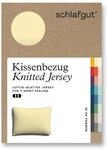 schlafgut Knitted Jersey Kissenbezug 70x90 cm Yellow Mid Uni weicher Premium