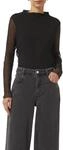 Comma Mesh-Longsleeve mit Plisseestruktur