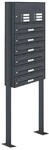 AL Briefkastensysteme 6er Standbriefkasten in Anthrazitgrau RAL 7016 mit...
