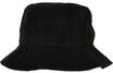 Flexfit Unisex Frottee Bucket Hat, Damen und Herren Fischerhut, erh&auml;ltlich in Black,