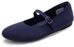 DREAM PAIRS Damen Mary Jane Ballerinas Elegant Riemchen Ballerinas Damen Faltbare