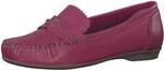 MARCO TOZZI Damen Mokassins aus Leder Elegant, Rosa (Pink), 38 EU