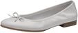 Tamaris Damen Ballerina Leder flach, wei&szlig;, 39 EU