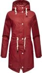 Navahoo Damen wasserdichte &Uuml;bergangsjacke Regenjacke Flower of Ocean Blood Red...
