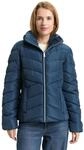TOM TAILOR Damen Puffer Winterjacke mit Kunstfell am Kragen, 26779 - Nighttime Blue,