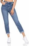 Hailys Damen Jeans high Waist Weite Passform 5-Pockets leichte Waschung,